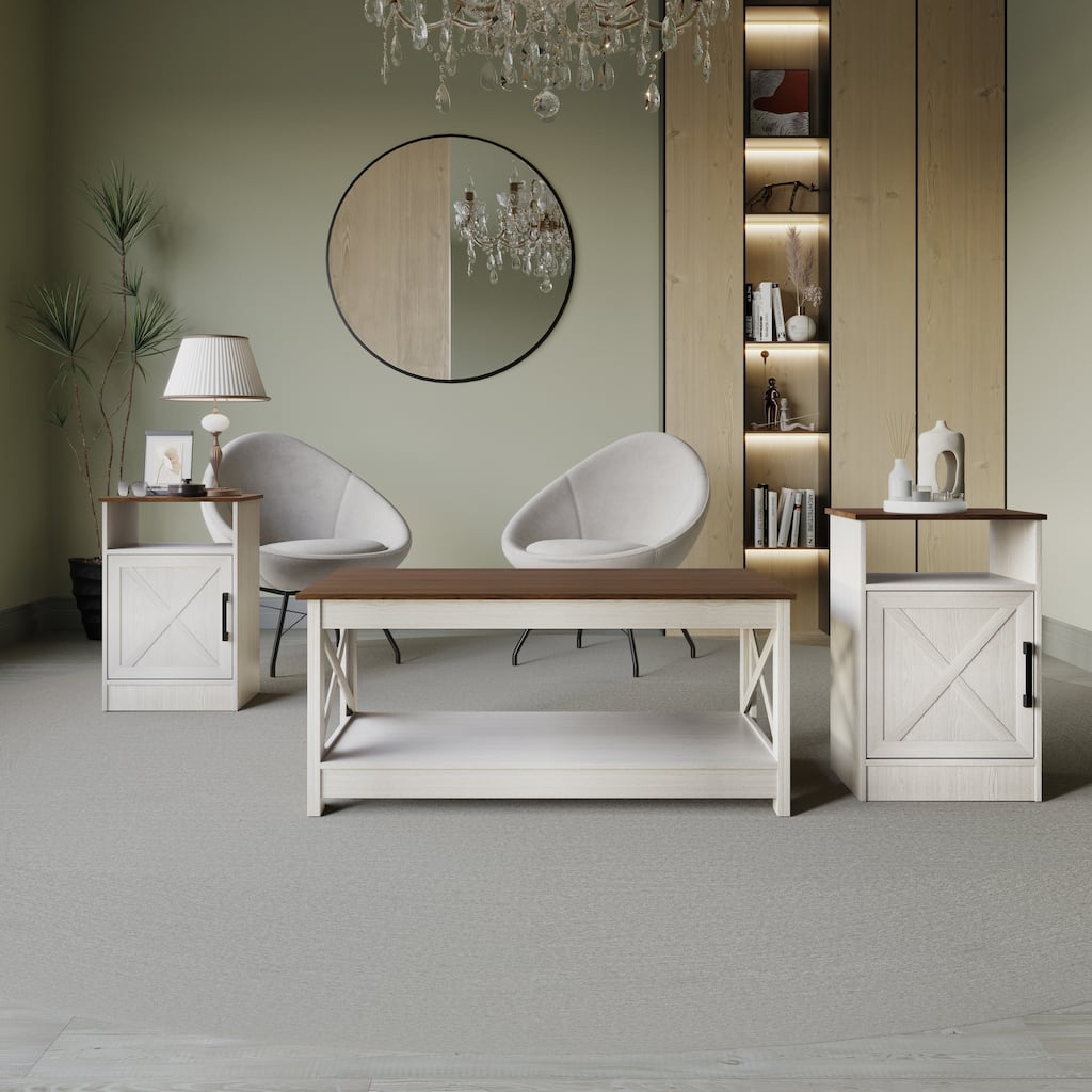 Clayfell Lebanon 3 Piece Coffee Table Set
