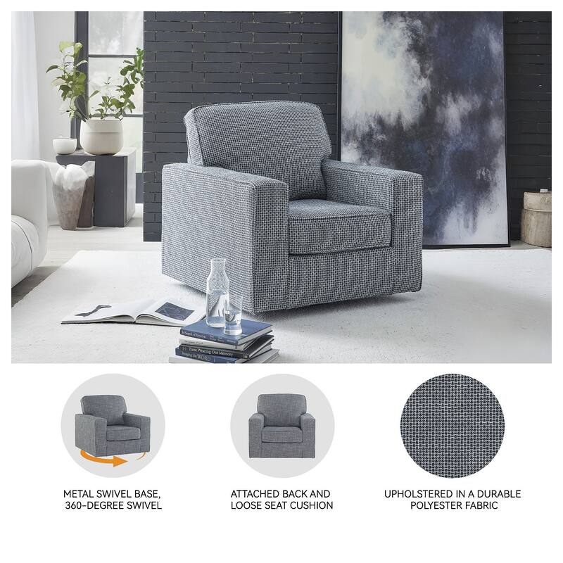 Signature Design by Ashley Olwenburg Swivel Accent Chair - 38" W x 38" D x 37" H