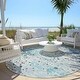 preview thumbnail 92 of 101, Machine Washable Indoor/Outdoor Modern Splatter Chantille Rug Teal - 8' x 8'