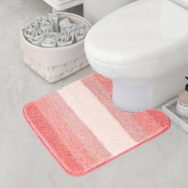 WaLensee 3Pieces Anti-Slip Bath Rug Set, Non-Slip Bathroom Rugs Contour Mat