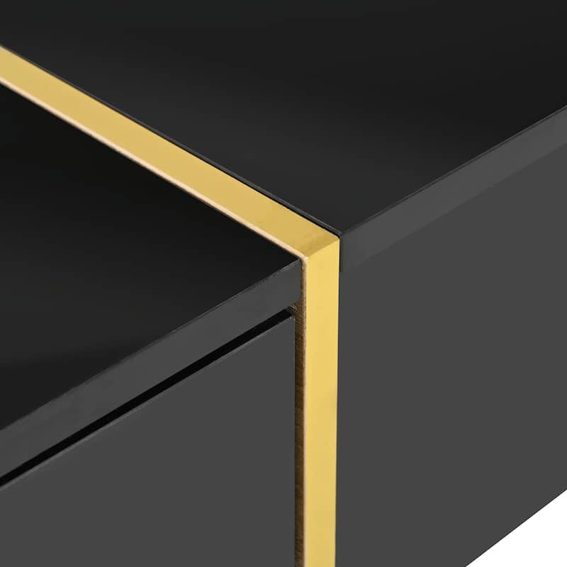 47.2" x 31.4" Minimalist High Gloss Coffee Table