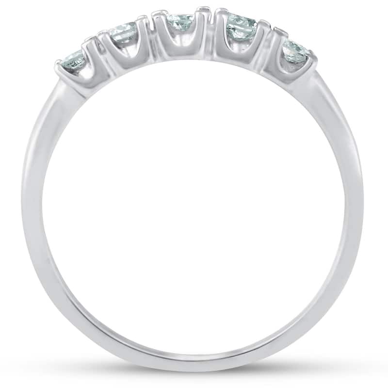 Bliss Diamond 1/4ct 5 Stone Diamond Wedding Ring White Gold