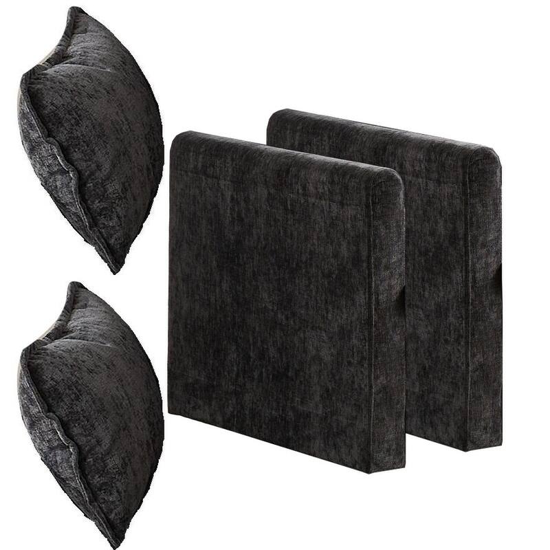 Cloud Sofa Armrests only, Sectional Couch, for Living Room Bedroom and Apartment, Comfy Double Layer Upholstered Seat Cushion - Black