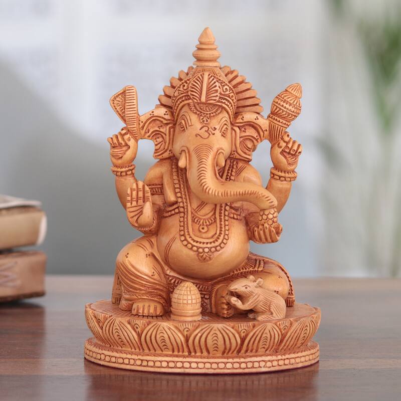 Novica Handmade Blessing Of Peace Wood Sculpture