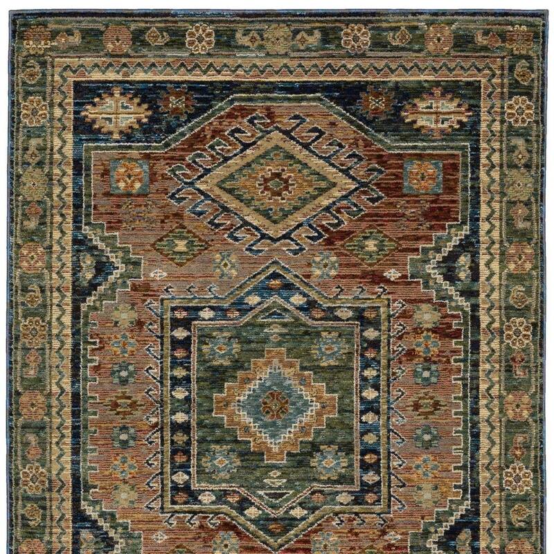 HomeRoots Tribal Bohemian Rectangle Area Rug - 118.11 in. x 78.74 in. x 0.55 in.