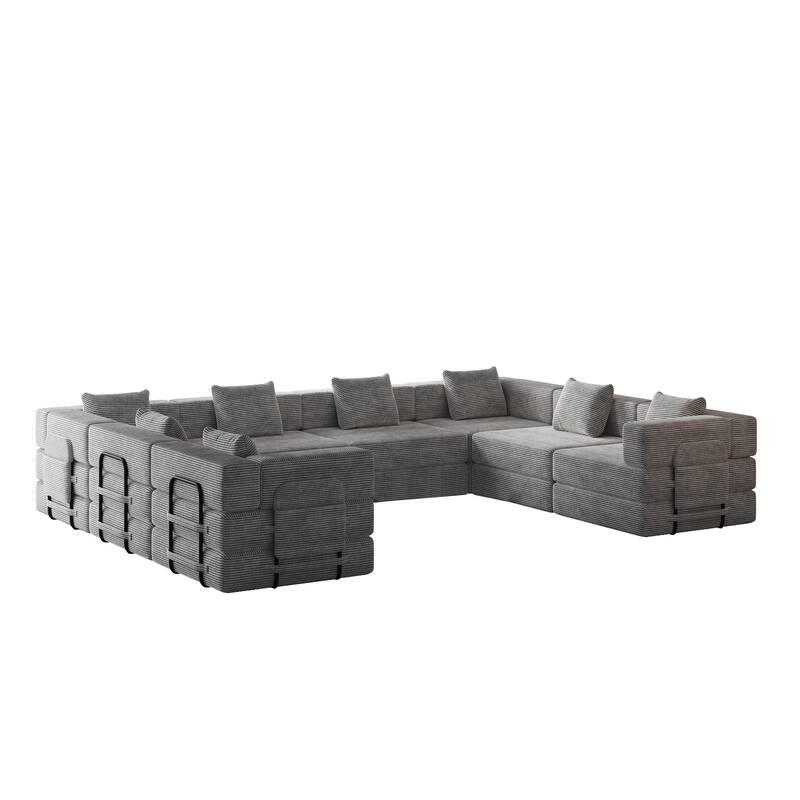 Oversized Corduroy Modular Splicing Sectional Sofa, Freely Combined