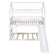 preview thumbnail 10 of 12, Twin Over Twin Bunk Bed with Slide, House Bed with Slide,Maximized Space Saving