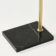 preview thumbnail 4 of 11, Brightech Logan 76 in. Antique Brass Modern Adjustable and Extendable LED Floor Lamp with White Fabric Drum Shade