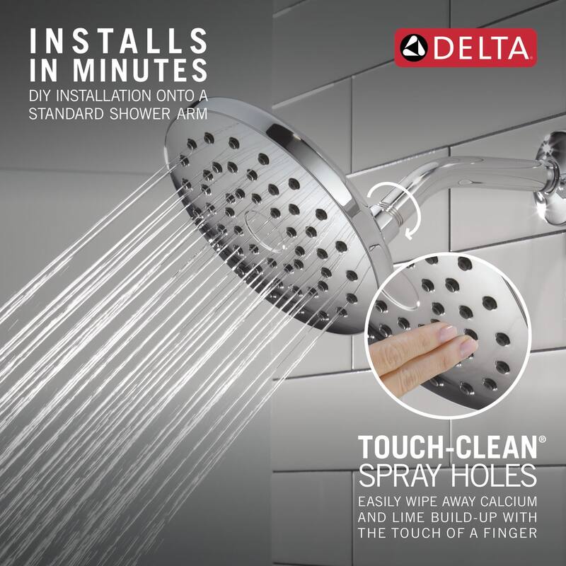 Delta 52101-25 PivotPro 2.5 GPM Single Function Raincan Shower Head - Lumicoat Stainless