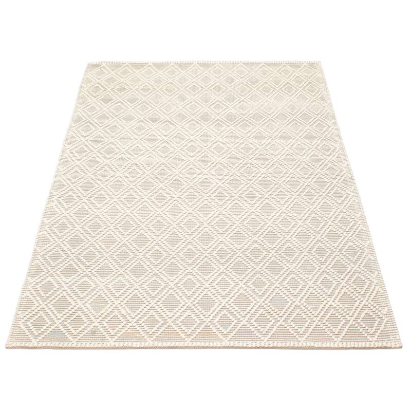 ECARPETGALLERY Braid weave Sienna Grey Wool Rug - 5'0 x 7'10