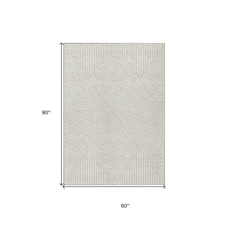 HomeRoots Geometric Transitional Rectangle Outdoor Rug