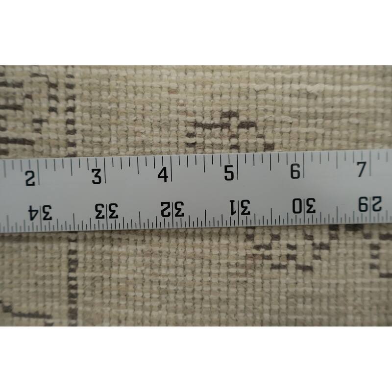 Hand Knotted Oriental 100% Wool Carpet Traditional Medallion Beige & Ivories Tabriz Area Rug - 9' 4'' X 6' 9''