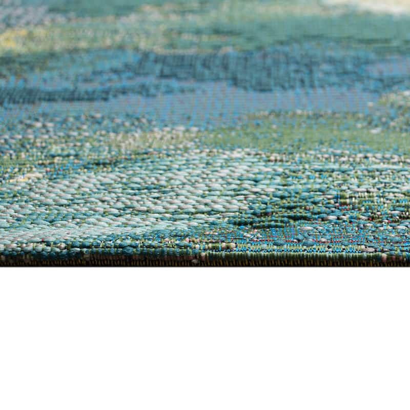 Liora Manne Marina Watercolor Pond Indoor/Outdoor Area Rug