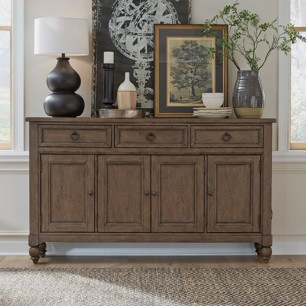 Americana Farmhouse Dusty Taupe Hall Buffet