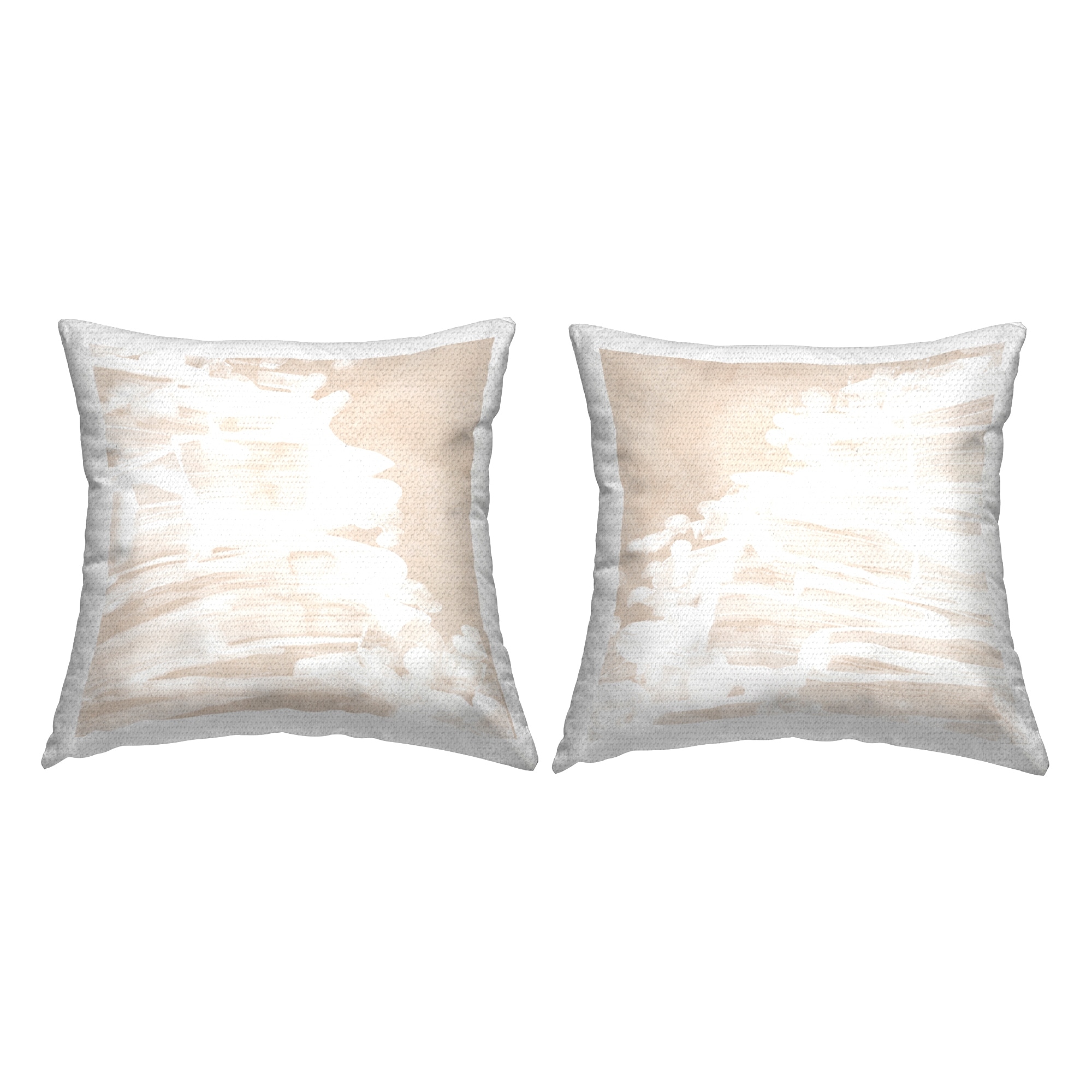 Stupell Neutral Fluid Abstraction Printed Outdoor Throw Pillow Design by June Erica Vess (Set of 2)