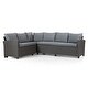 preview thumbnail 7 of 6, Decker Contemporary Wicker Padded Outdoor Sectional Sofa by M&L Co