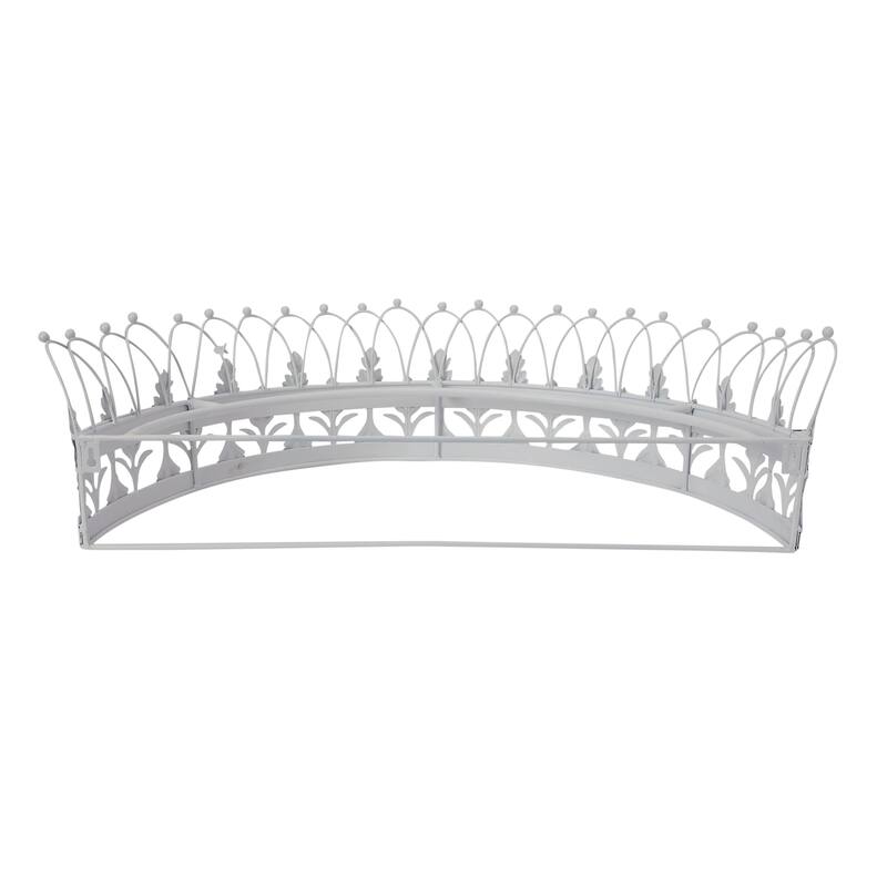 Decorative Metal Curtain or Canopy Crown - 29.0"L x 13.8"W x 7.9"H