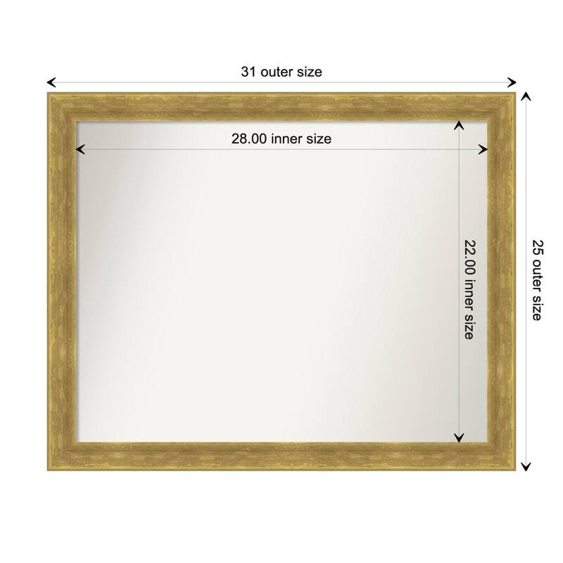 Angled Non-Beveled Wood Framed Wall Mirror