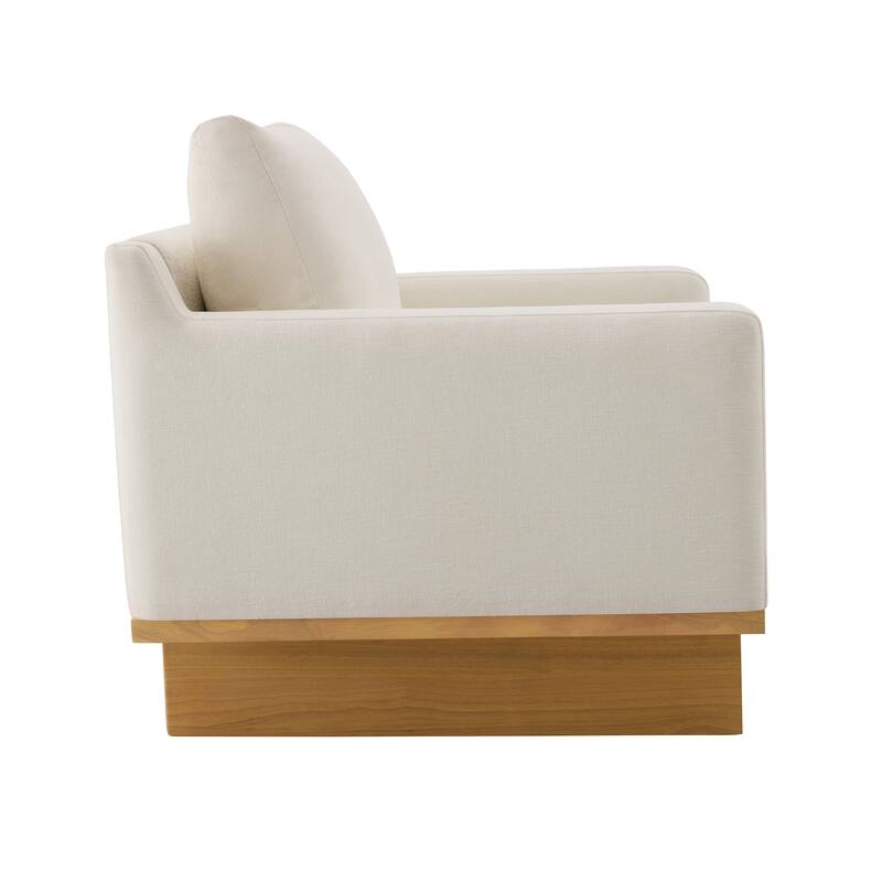 Christopher Knight Home - Modern Wooden Upholstered Accent Chair with Ergonomic Comfort