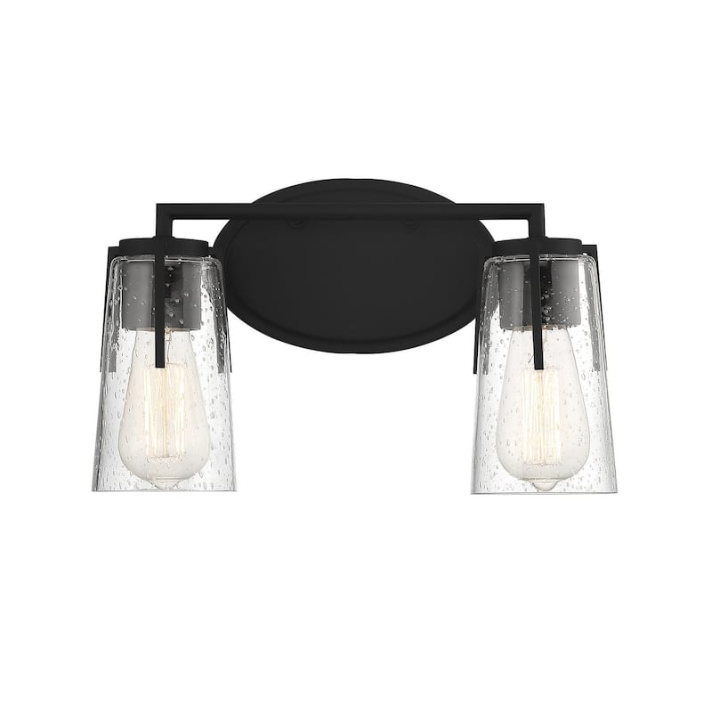 Savoy House Sacremento 2 Light 14" Wide Bathroom Vanity Light - Black