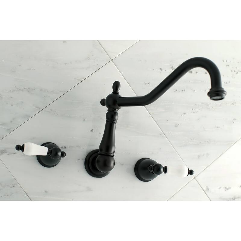 Heritage 3-Hole Wall Mount Roman Tub Faucet in Oil Rubbed Bronze