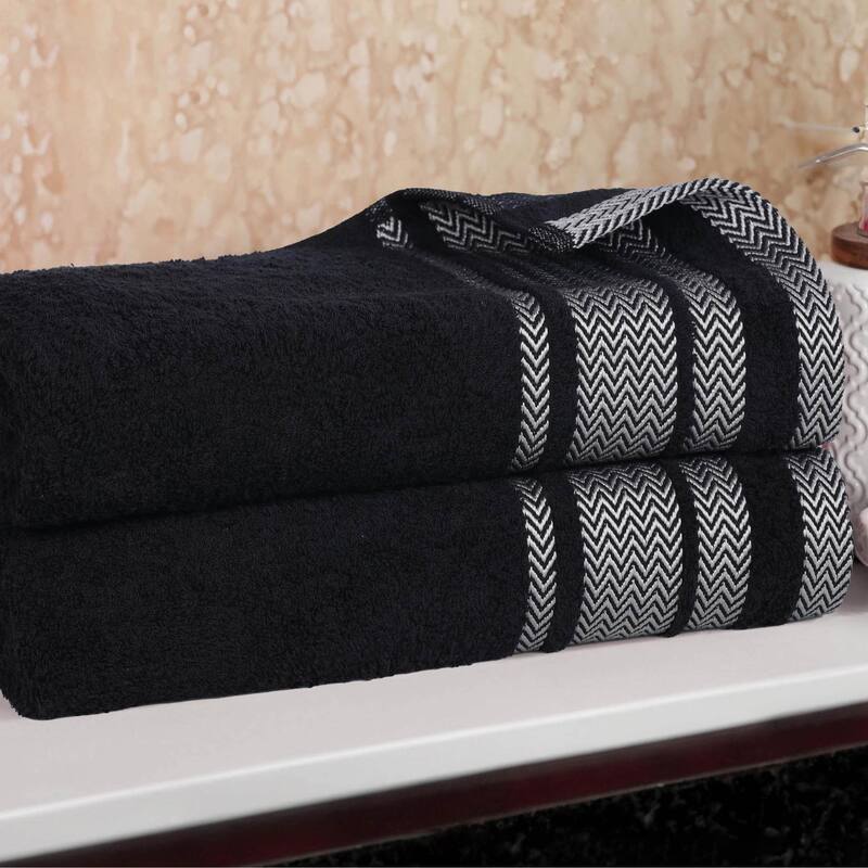 Superior Hays Cotton Absorbent Medium Weight Bath Towels, Set of 2