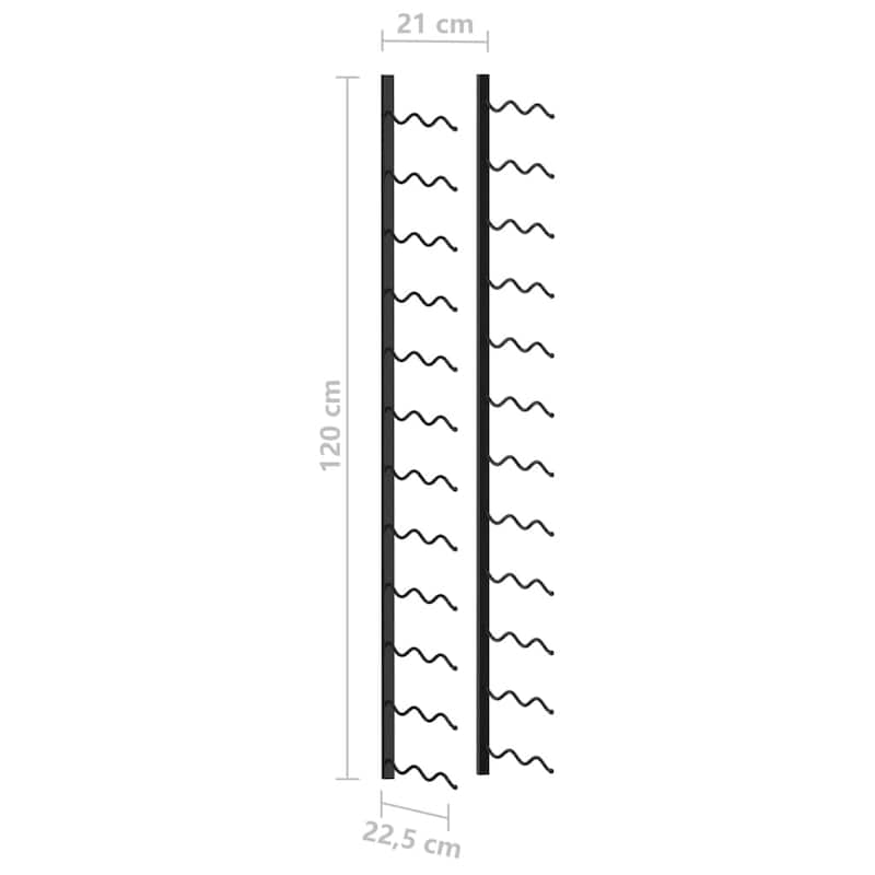 vidaXL Wall Wine Rack Wall Mounted Bottle Holder Storage Organizer for Pantry