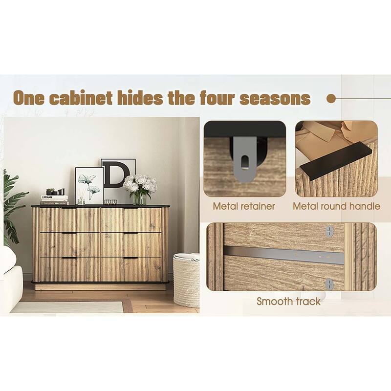 Multi-functional Six-drawer Cabinet