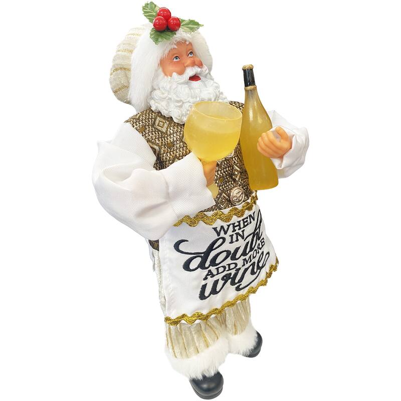 12" When in Doubt Add More Wine Claus