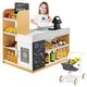 preview thumbnail 1 of 4, Pretend Wooden Play Store Toddler Supermarket Playset Grocery Store Multi