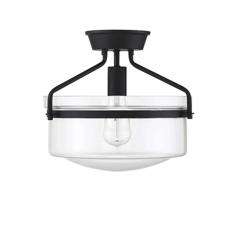 Meridian M60011 Single Light 13" Wide Semi-Flush Bowl Ceiling Fixture