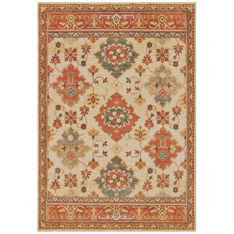 Vista Home Claude Bordered Tribal Area Rug