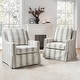 preview thumbnail 18 of 43, Stan Farmhouse Slipcover Rocking Swivel Chair Set of 2 by HULALA HOME Strip