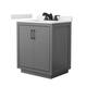 Option Dark Gray / White Quartz Top / Matte Black