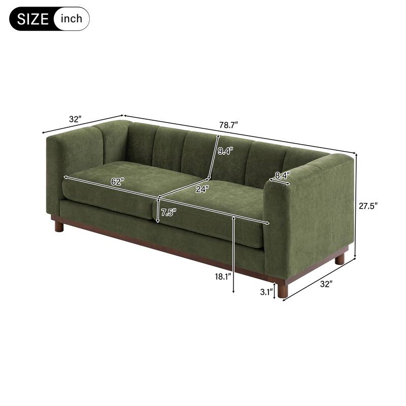 Modern Sofa Couch 78.7" Loveseat Sofa for Living Room, Apartment, and Small Space