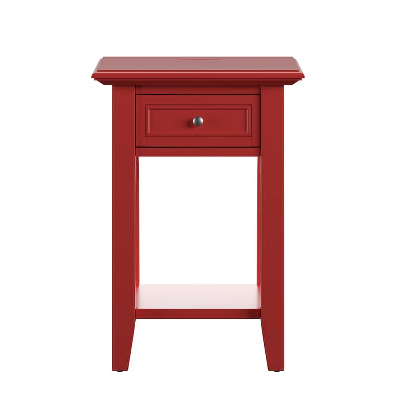 Zayden 1-drawer Side Table with Charging Station by iNSPIRE Q Bold