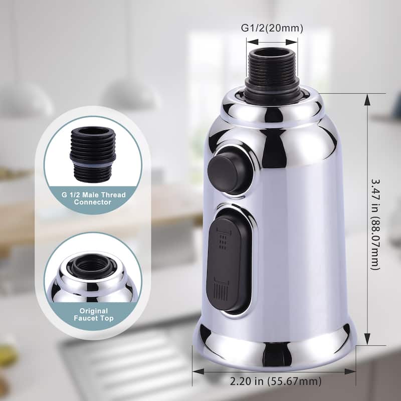 Pull Down Kitchen Faucet Head Replacement with 9 Adapter Kit
