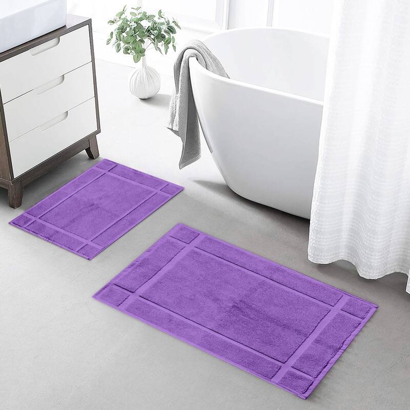 Bath Mat 1350GSM Pure Cotton Thick Soft Absorbent by Ample Decor