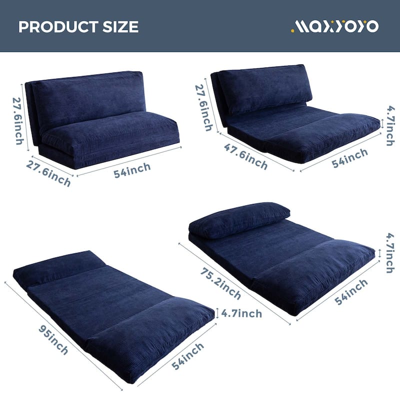 Corduroy Bean Bag Folding Sofa Bed