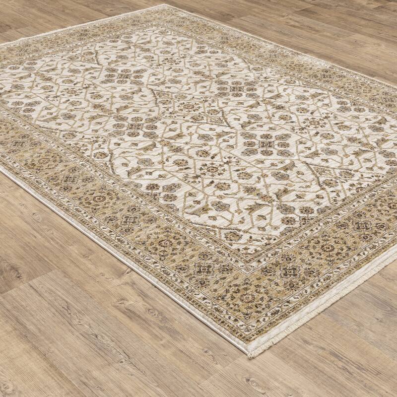 Style Haven Marley Bordered Traditional Fringed Area Rug
