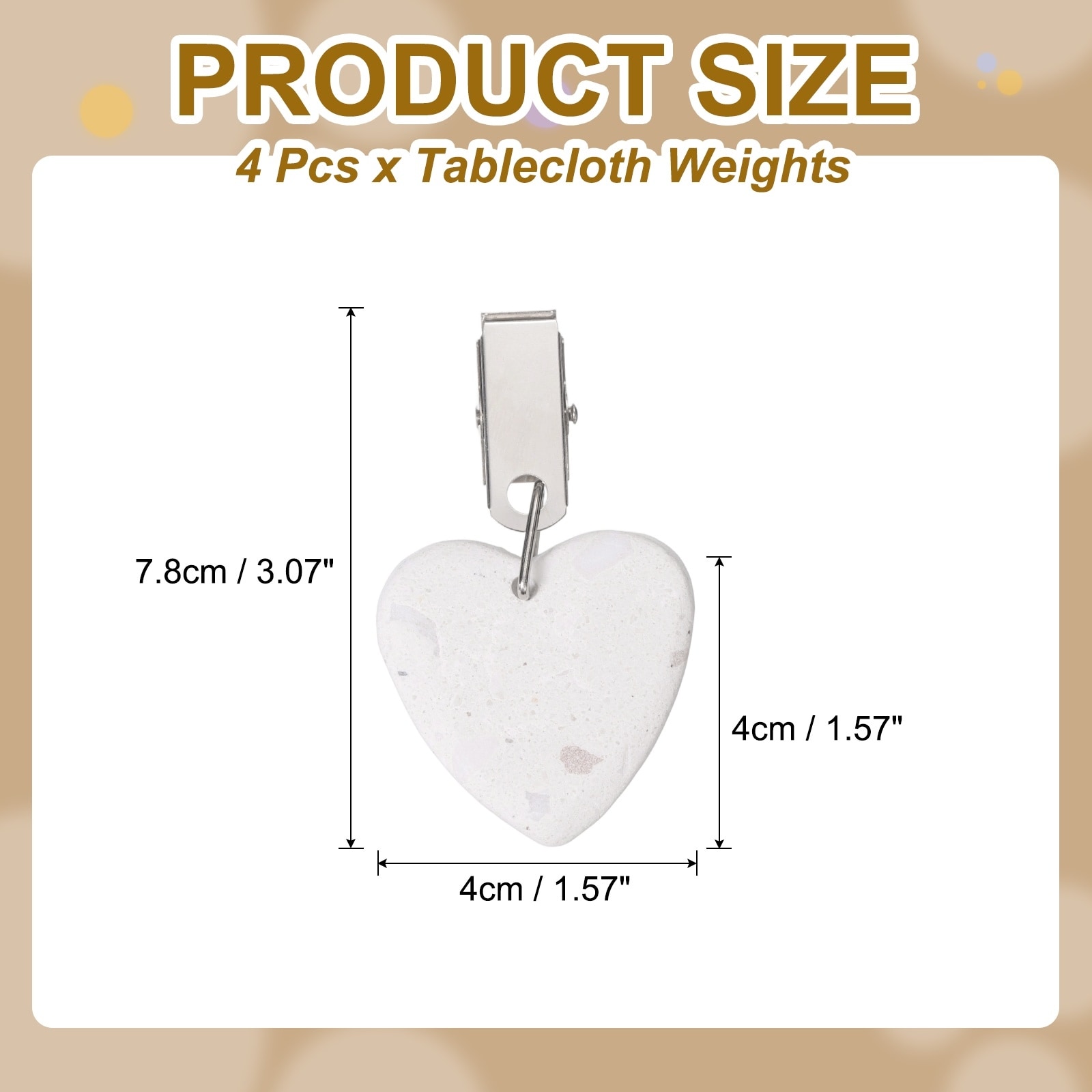 Tablecloth Weights, Heart Shape Tablecloth Pendant