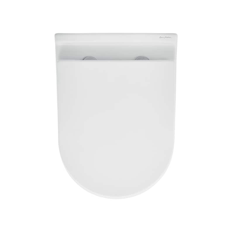 Dieppe Wall-Hung Elongated Toilet Bowl In Matte White - 20.65" x 14.75" 13.6"