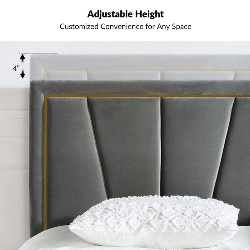 Eberhard Upholstered Tufted Contemporary Adjustable Wall-Mounted Headboard By HULALA HOME