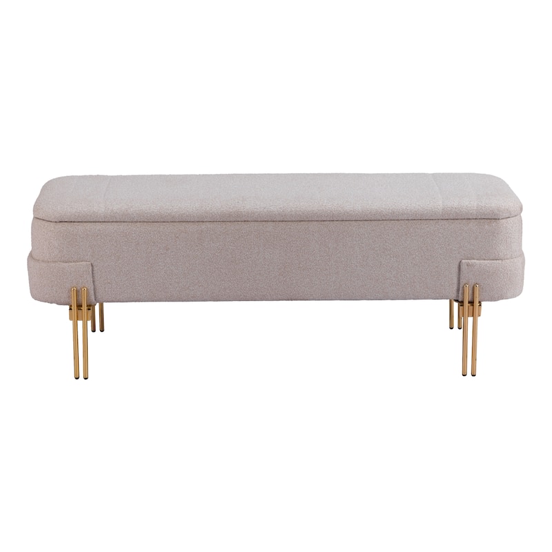 Lebreton Storage Bench Oatmeal Beige