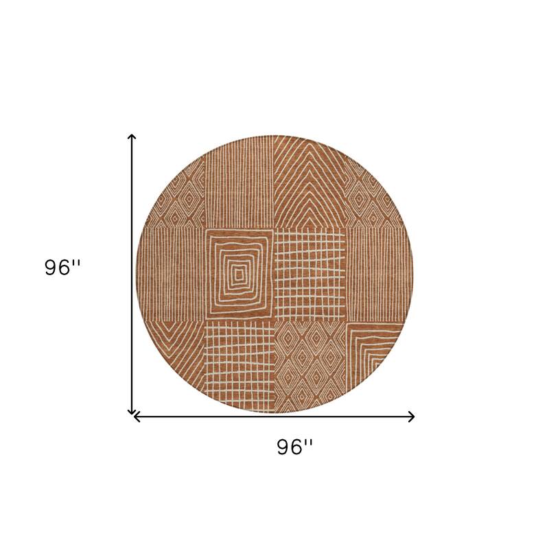 HomeRoots Geometric Transitional Rectangle Outdoor Rug