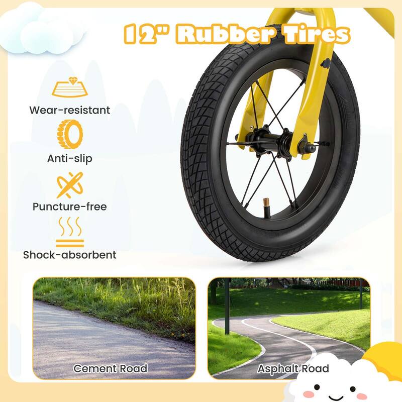 Costway 12 Inch Toddler Balance Bike No Pedal Training Bicycle with - See Details
