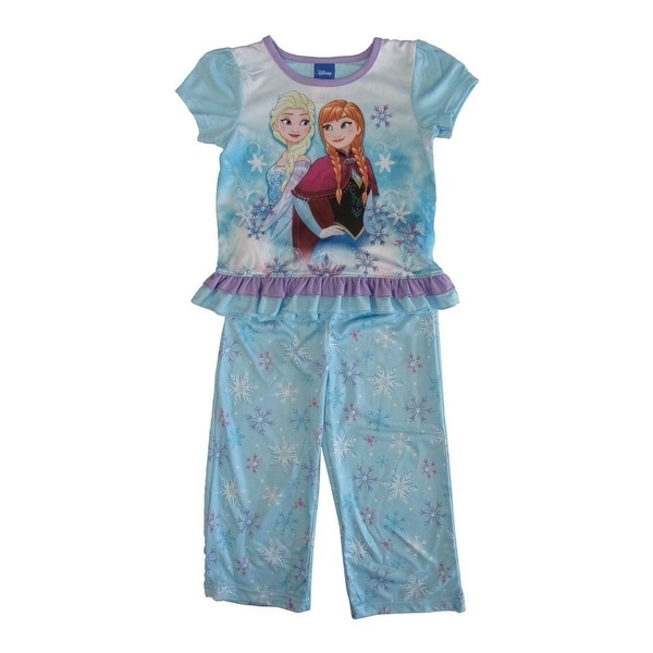 Girls Kids Disney Frozen Anna Elsa Pyjamas Nightwear 2 pcs Set