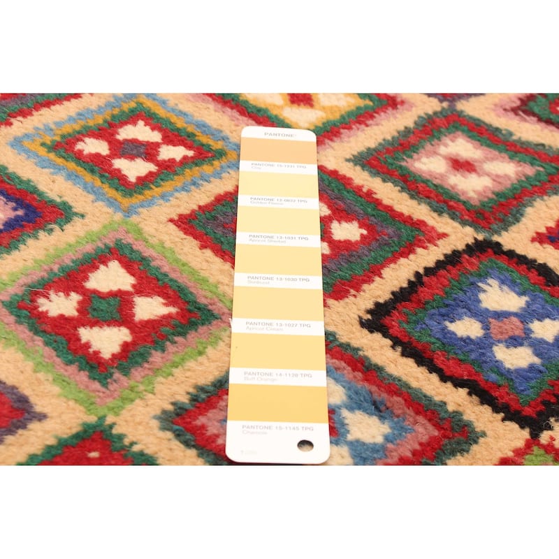 ECARPETGALLERY Hand-knotted Afghan Beige Wool Rug - 2'8 x 9'11