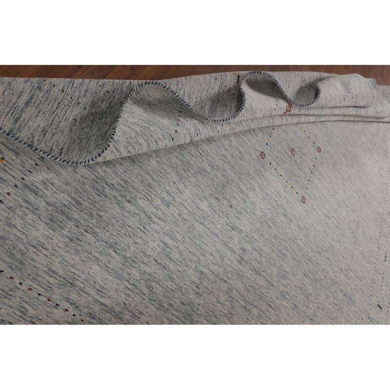 Gabbeh Indian Area Rug Handmade Wool Carpet - 9'1"x 11'8"