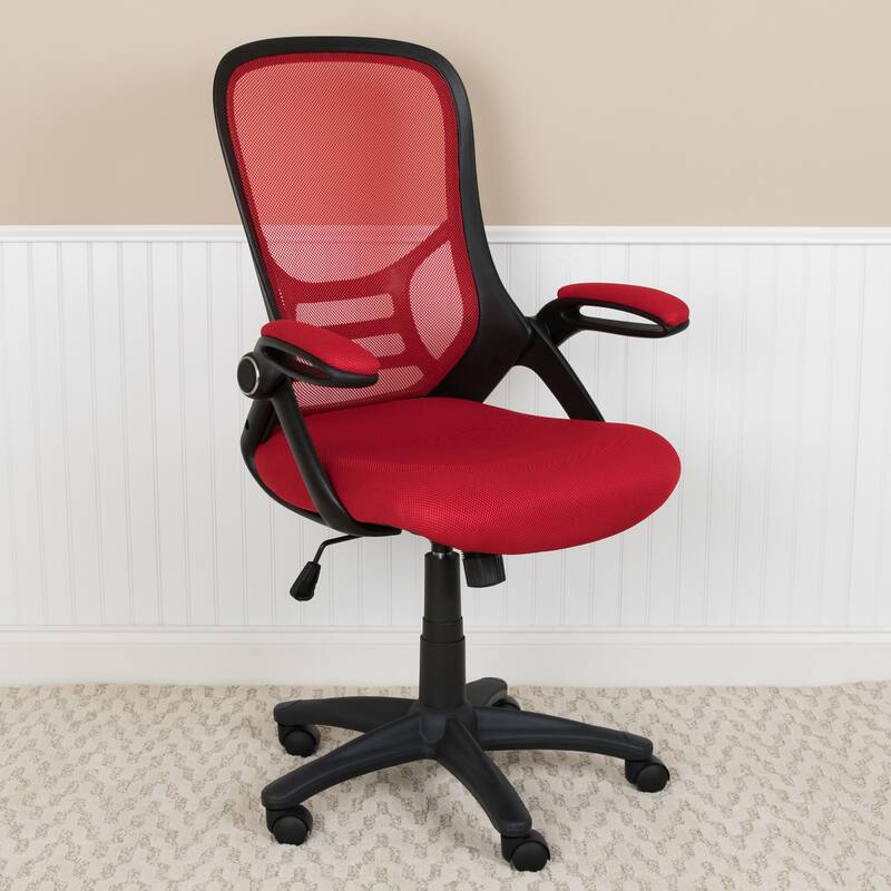 High Back Mesh Ergonomic Swivel Office Chair - Red